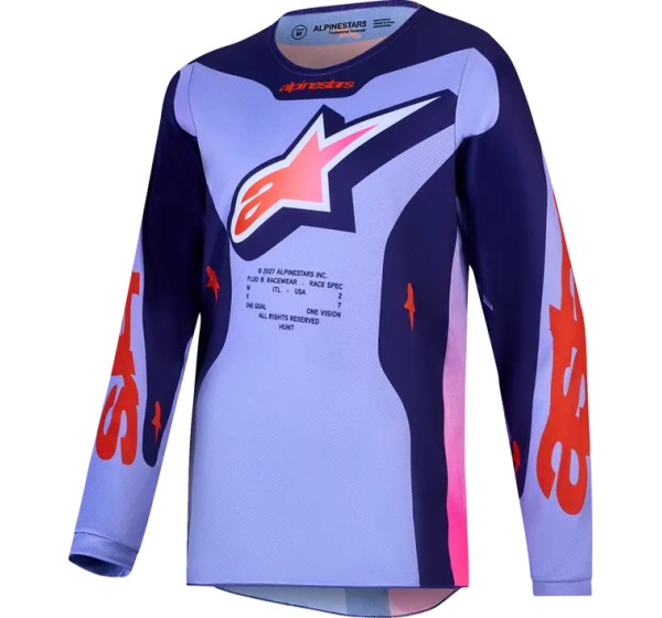 ALPINESTARS(MX) Jerseys - JERSEY YTH FLUID HUNT PUR/PNK