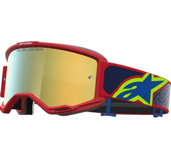 ALPINESTARS GOGGLES Motorradbrillen - GOGGLE VISION 5 DRAG FIRE RED