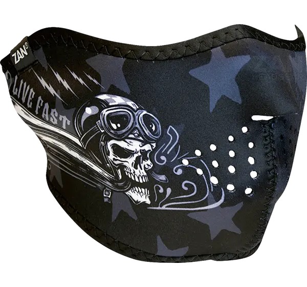 ZAN HEADGEAR Kopf- & Halsbedeckungen - HALF MASK NEOPRN SKULL LIVE