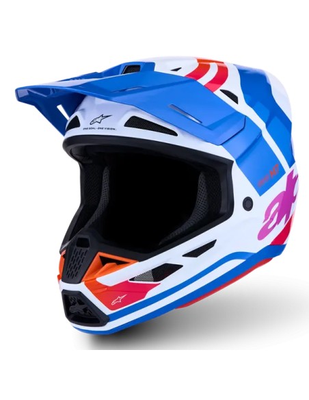 ALPINESTARS(MX) Offroad - HELMET SM7 CORE WHT/BLU/PNK 2X
