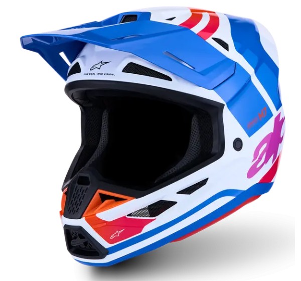 ALPINESTARS(MX) Offroad - HELMET SM7 CORE WHT/BLU/PNK 2X
