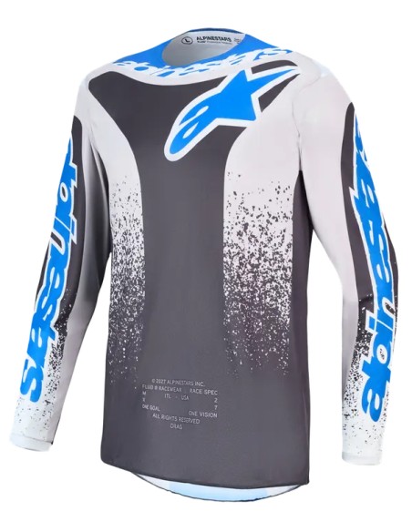 ALPINESTARS(MX) Jerseys - JERSEY FLUID DRAG GRY/LIL/BLU