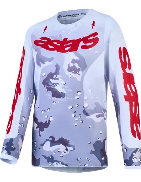 ALPINESTARS(MX) Jerseys - JERSEY YTH FLUID LONE CAM/WHT/