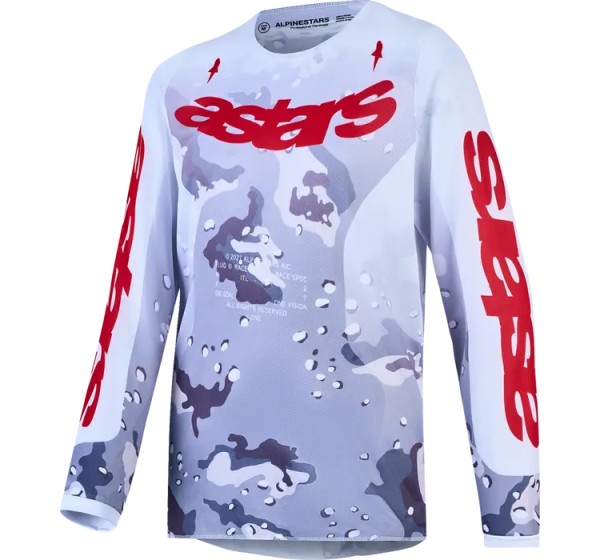 ALPINESTARS(MX) Jerseys - JERSEY YTH FLUID LONE CAM/WHT/