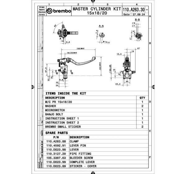 BREMBO Griffarmaturen & Hebel - Einbaubeispiel