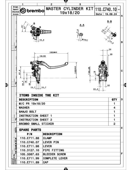 BREMBO Griffarmaturen & Hebel - Einbaubeispiel