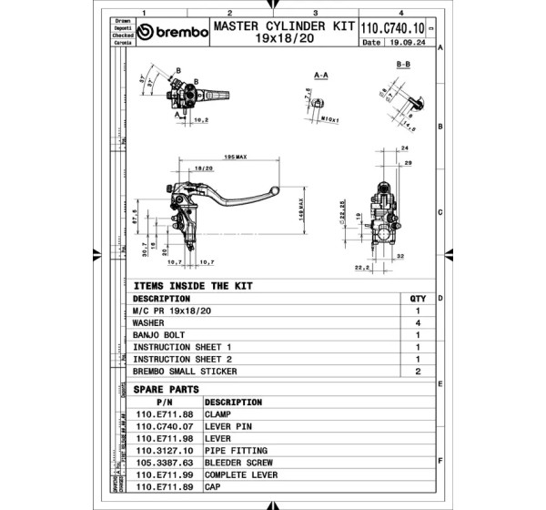 BREMBO Griffarmaturen & Hebel - Einbaubeispiel