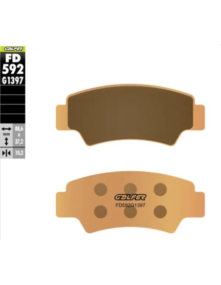 GALFER Bremsbeläge & Bremsbacken - BRAKE PAD SINTERED RR