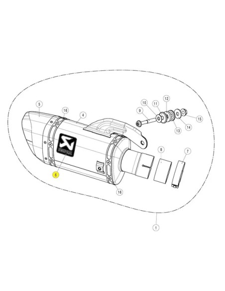 AKRAPOVIC Montagematerial & Zubehör für SUZUKI GSX-S 1000 ABS ab 2015