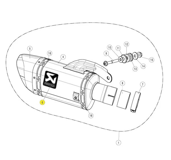 AKRAPOVIC Montagematerial & Zubehör für SUZUKI GSX-S 1000 ABS ab 2015