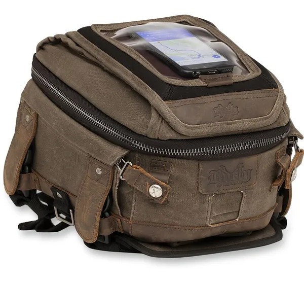 BURLY BRAND Schutzblech- und Tank-Taschen - TANK TAIL BAG WAX COTTON