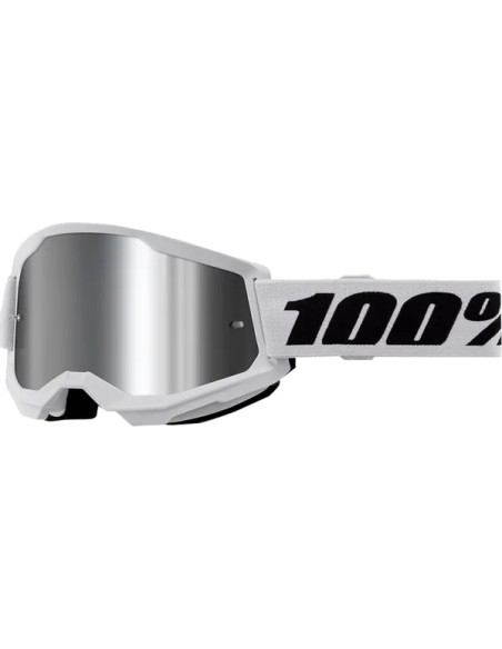 100% Motorradbrillen - GOGGLE STRATA 2 JNR WHITE MIR
