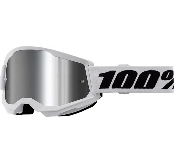 100% Motorradbrillen - GOGGLE STRATA 2 JNR WHITE MIR