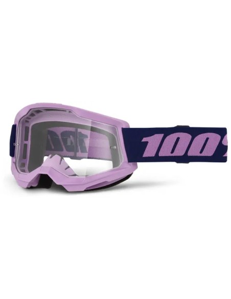 100% Motorradbrillen - GOGGLE STRATA 2 PURPLE - CLEAR