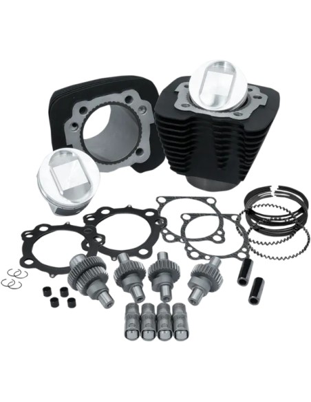 S&ampS CYCLE Zylinder, Zylindersätze & Big Bore Sätze - KIT HOOLGN 1200-1250 BLK