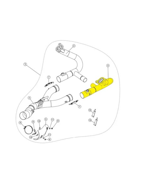 AKRAPOVIC Krümmer & Mittelrohre für BMW R 1200 GS ABS 2013-2018