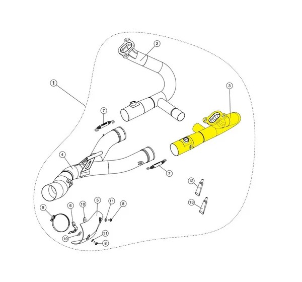 AKRAPOVIC Krümmer & Mittelrohre für BMW R 1200 GS ABS 2013-2018