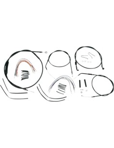 Komplettes schwarzes Vinyl-Lenkerzug/-Leitungsset für Ape...