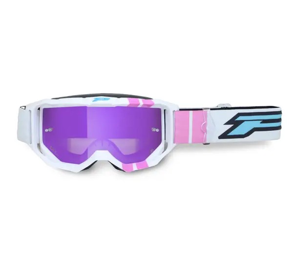 PRO GRIP Motorradbrillen - GOGGLES 3300FL VISION GO WH/PI