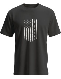 TEE SLIPPERY FLAG BLACK SM
