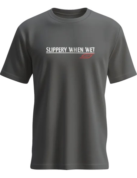 SLIPPERY T-Shirts, Poloshirts & Tanktops - TEE SLIPPERY WHEN WET CHARCOAL
