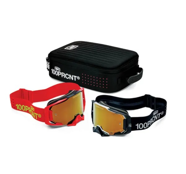100% Motorradbrillen - DUAL ARMEGA RACER PRO PACK BK/