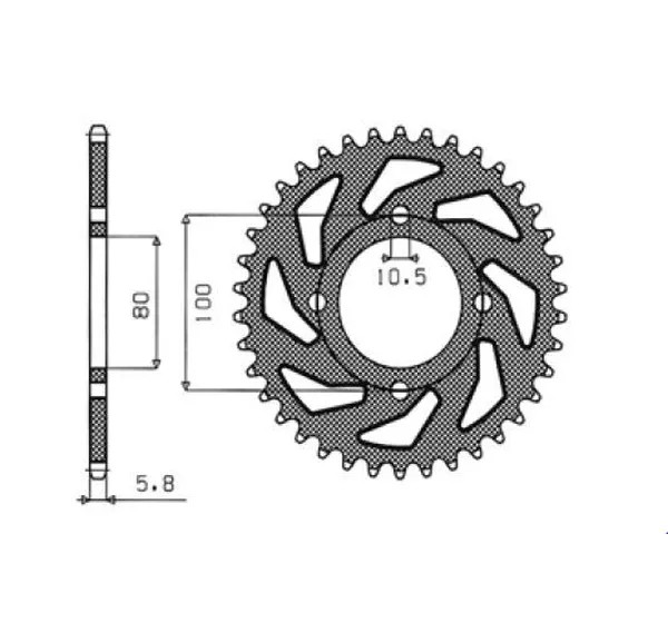 SUNSTAR SPROCKETS Ritzel & Kettenräder für SUZUKI GN 250 1991