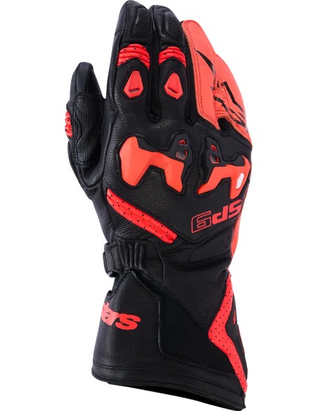 ALPINESTARS Straße - GLOVE SP-9 BLACK/RED FLUO 3XL
