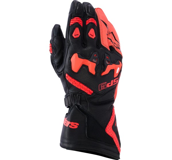 ALPINESTARS Straße - GLOVE SP-9 BLACK/RED FLUO 3XL