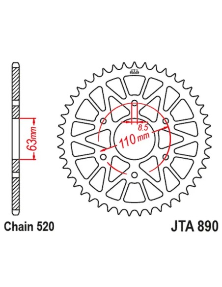 JT SPROCKETS Ritzel & Kettenräder - Detailansicht