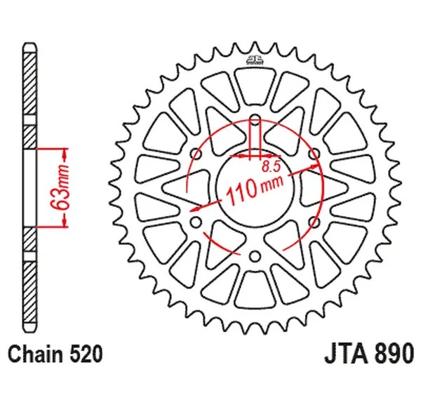 JT SPROCKETS Ritzel & Kettenräder - Detailansicht