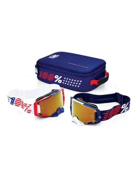 100% Motorradbrillen - DUAL ARMEGA PARTRIOT PRO PACK