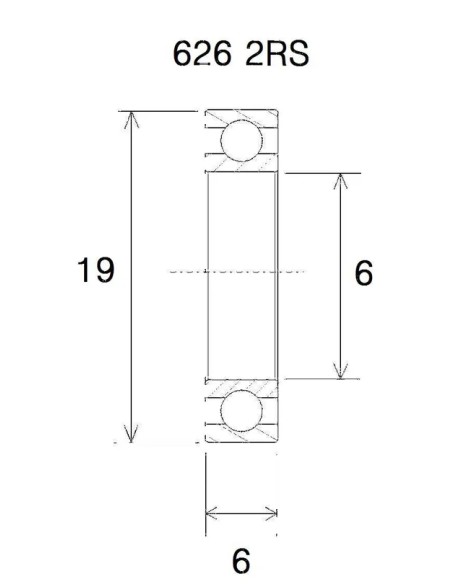 BLACK BEARING Umlenkung & Lager - BEARING B5 6X19X6MM