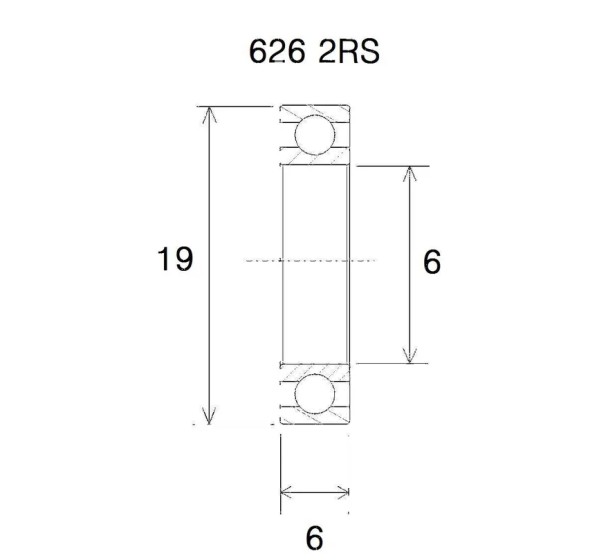 BLACK BEARING Umlenkung & Lager - BEARING B5 6X19X6MM