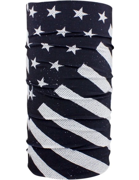 ZAN HEADGEAR Kopf- & Halsbedeckungen - MOTLEY TUBE BK/WH FLAG
