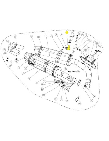 AKRAPOVIC Montagematerial & Zubehör für YAMAHA YZF-R1 1000 2009-2014