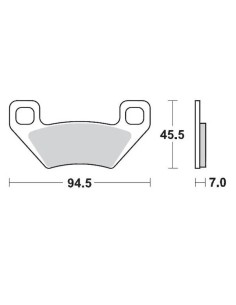 Renn-Bremsbeläge ATV