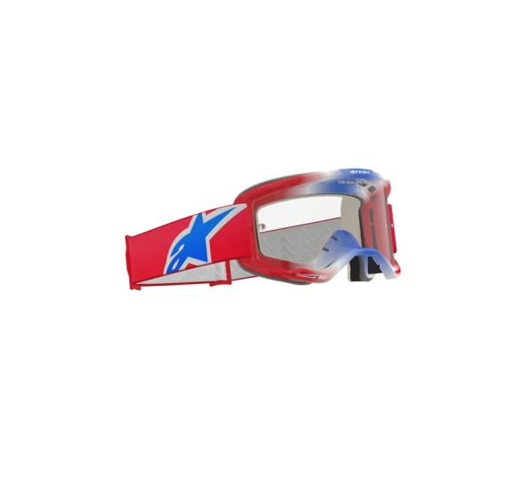 ALPINESTARS Motorradbrillen - GOGGLE VISION 5 CORP RED/WT/BL