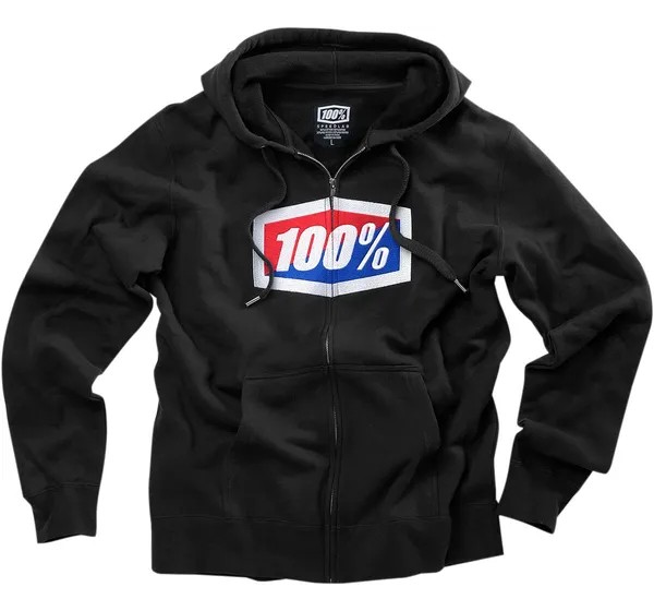 100% Hoodies, Sweatshirts & Jacken - FLEECE ZIP OFFICIAL BK 2X