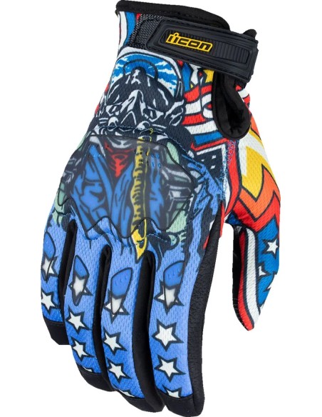ICON Straße - GLOVE HOOLIGAN FLYBOY CE BLUE