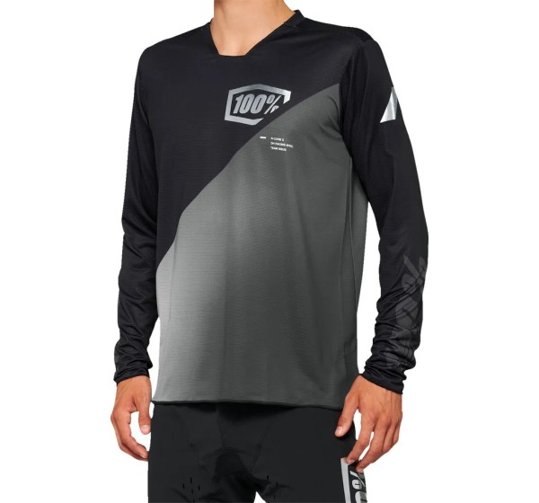 100% MTB Jerseys - JRSY LS RCORE-X BK/GY S