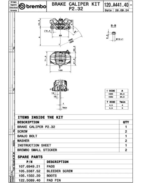 BREMBO Bremssattel - Detailansicht
