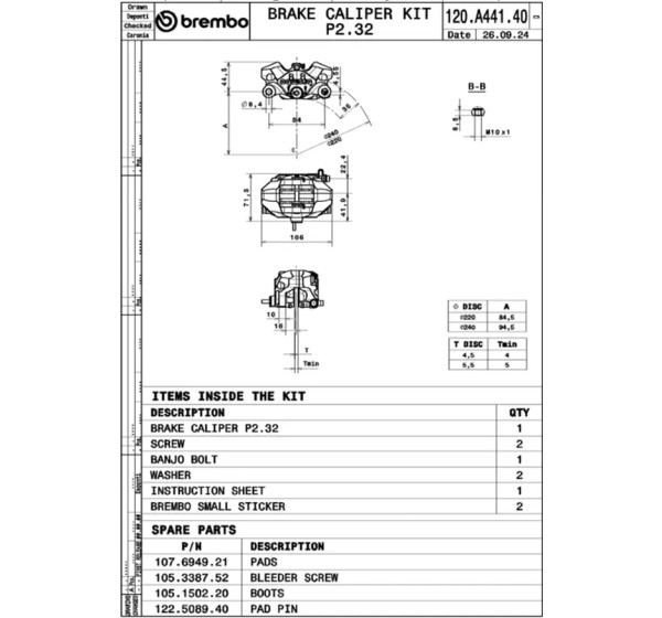 BREMBO Bremssattel - Detailansicht