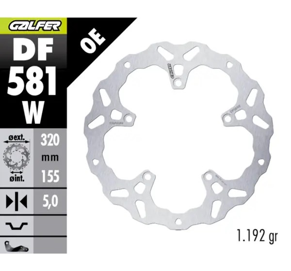 GALFER Bremsscheiben - BRAKE DISC WAVE FIXED FR