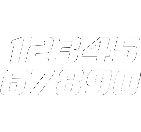 BLACKBIRD RACING Dekorsätze & Aufkleber - NUMBER 1 16x20CM WH