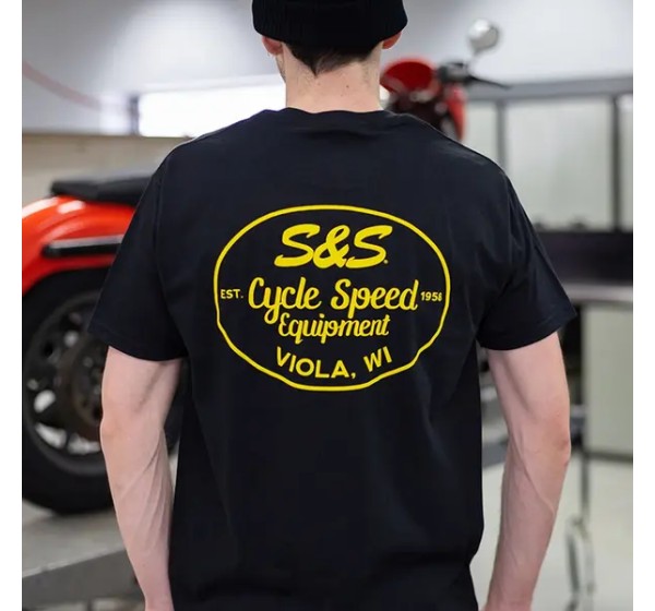 S&S CYCLE Shop Shirts & Werkstatt - TEE SHIRT S&S BLACK S