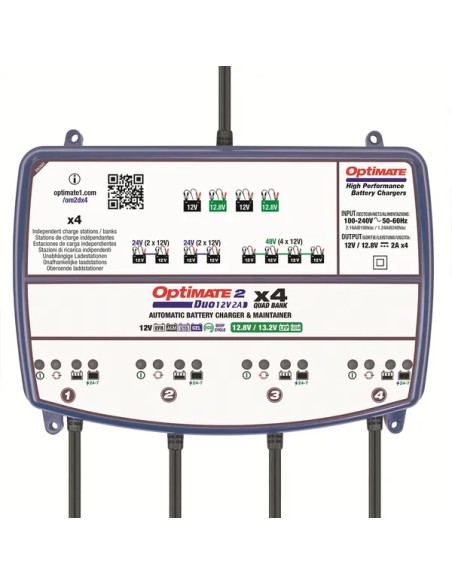 TECMATE Ladegeräte - OPTIMATE 2 DUO 4-BANKS