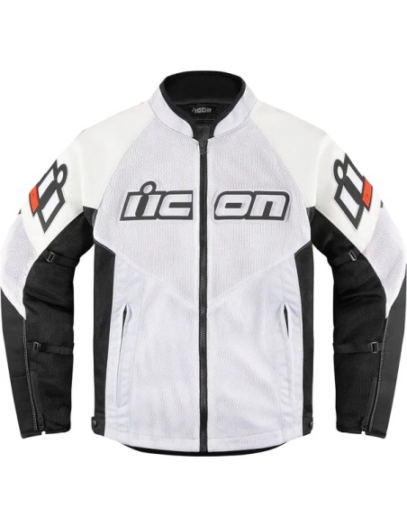 ICON Jacken - JACKET MESH AF LEATHER CE WHIT