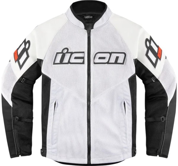ICON Jacken - JACKET MESH AF LEATHER CE WHIT