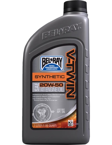 BEL-RAY Öl- und Schmierstoffe - OIL VTWIN SYNTHETIC 20W50 1L